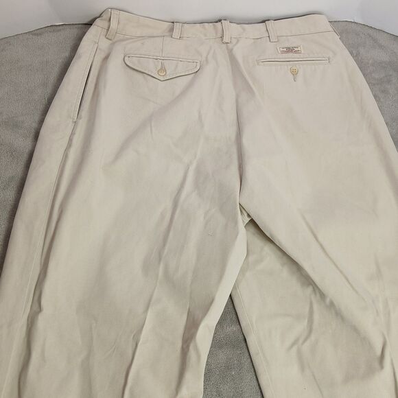 Vtg Polo Ralph Lauren Hammond Dress Pants 38x32 Classic Chino Khaki Golf Preppy - Picture 7 of 15